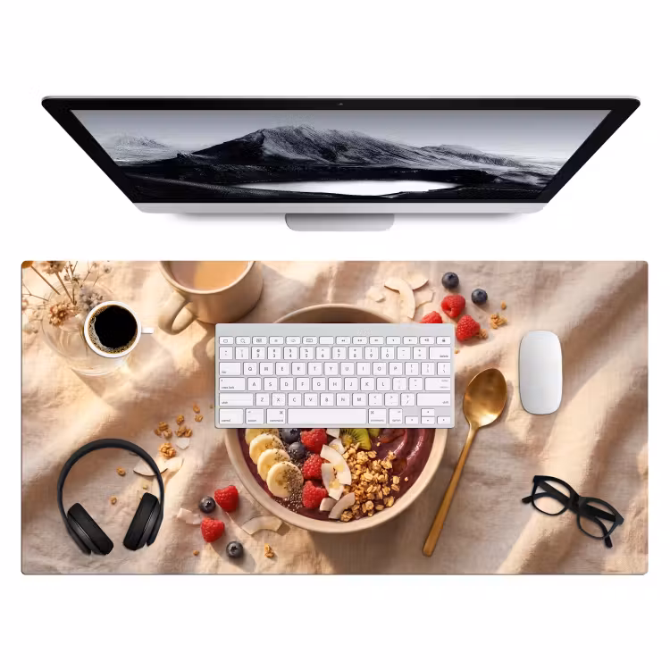 Bureau onderlegger - Eten - Ontbijtkom - Fruit - Gezond - Kleurrijk — 4