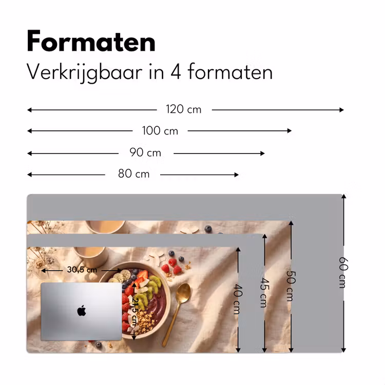 Bureau onderlegger - Eten - Ontbijtkom - Fruit - Gezond - Kleurrijk — 8
