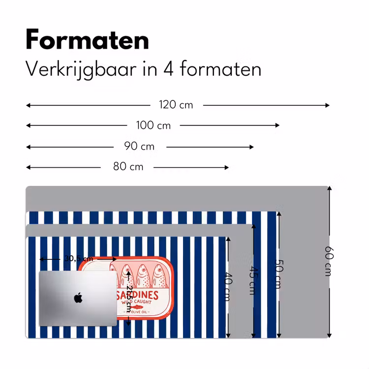 Bureau onderlegger - Eten - Vis - Blik - Illustratie - Rood — 8
