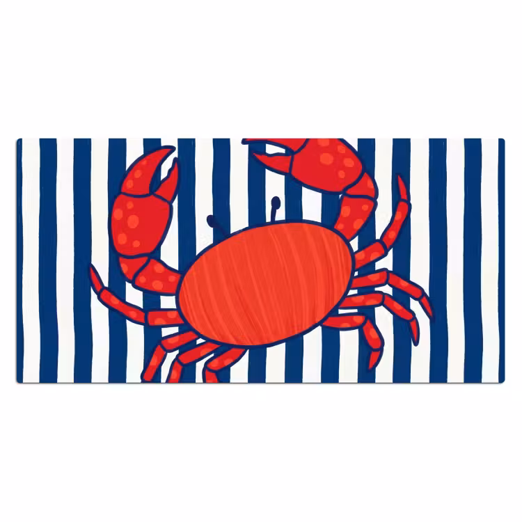 Bureau onderlegger - Krab - Strepen - Zeeleven - Illustratie - Rood — 2