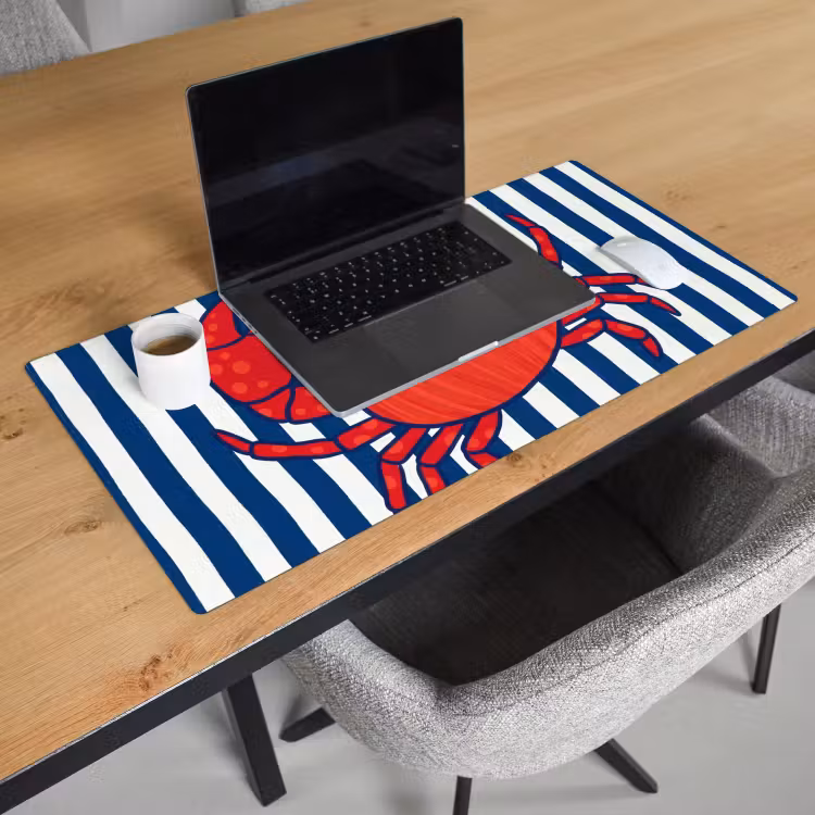 Bureau onderlegger - Krab - Strepen - Zeeleven - Illustratie - Rood — 3