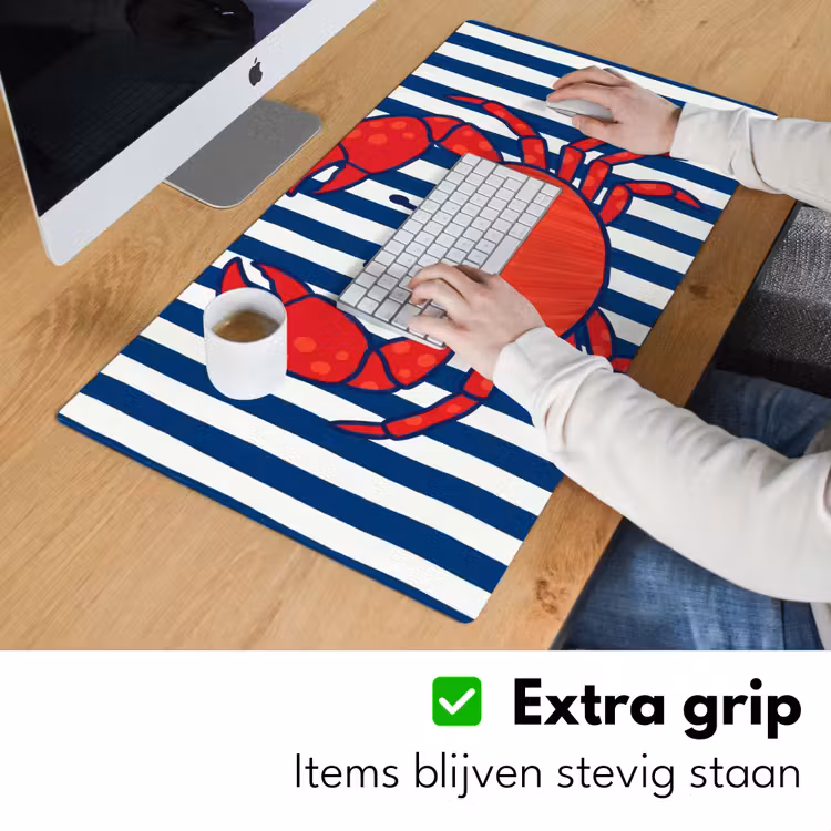Bureau onderlegger - Krab - Strepen - Zeeleven - Illustratie - Rood — 6
