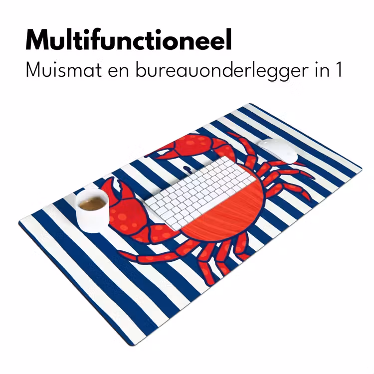 Bureau onderlegger - Krab - Strepen - Zeeleven - Illustratie - Rood — 7