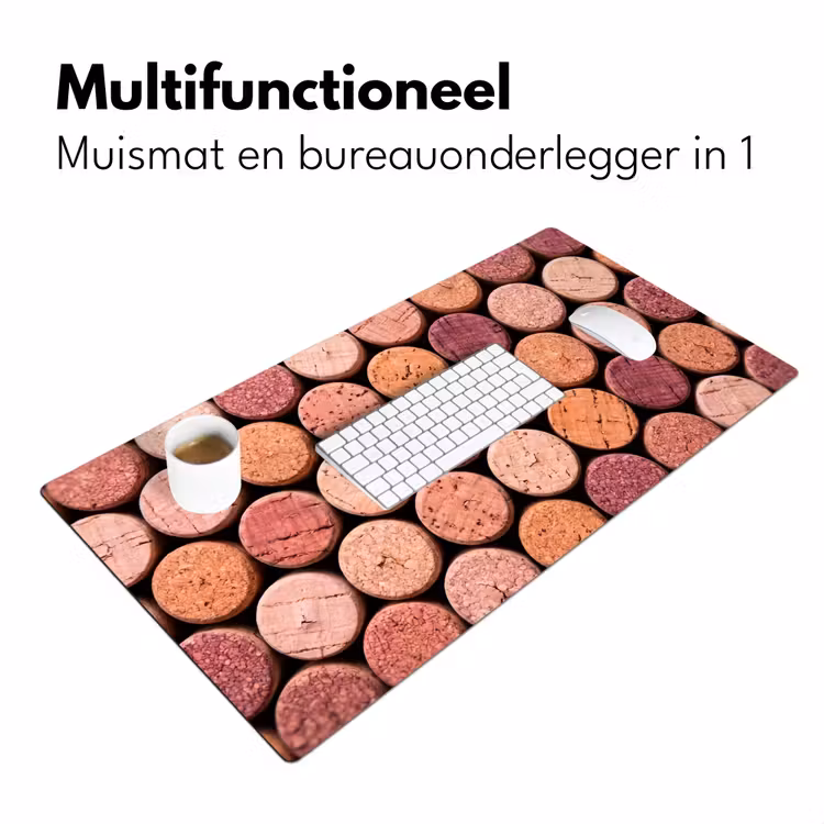 Bureau onderlegger - Kurk - Patroon - Abstract - Modern - Rood — 7