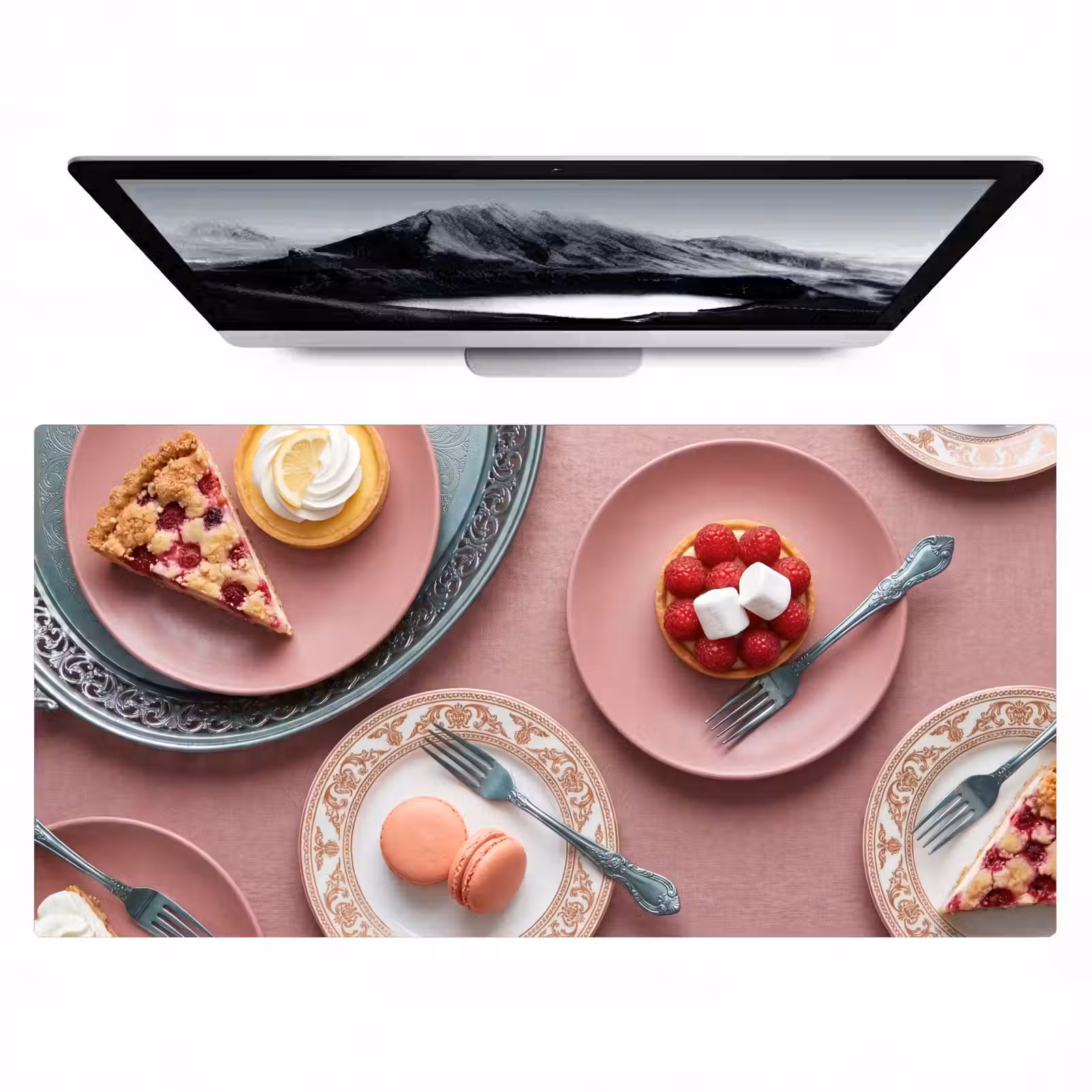 Bureau onderlegger - Dessert - Taart - Gebak - Zoet - Roze — 1
