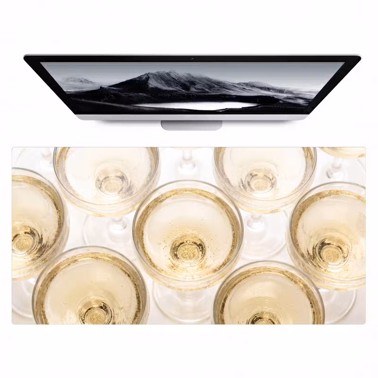 Bureau onderlegger - Drank - Glazen - Feest - Goud — 1