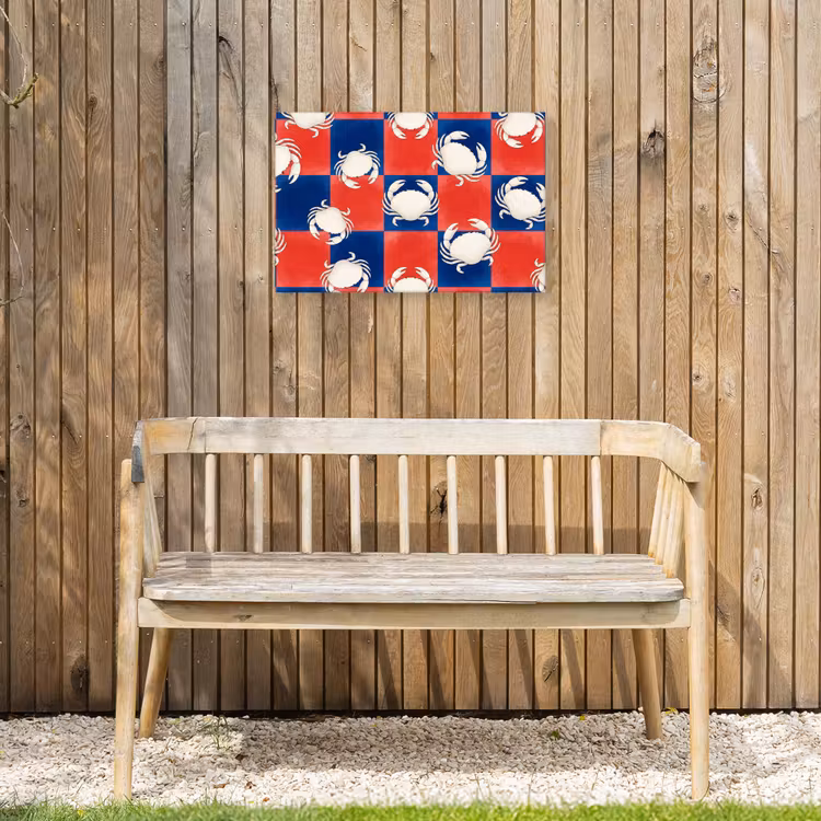 Buiten canvas - Patroon - Zeeleven - Rood - Blauw - Abstract — 3