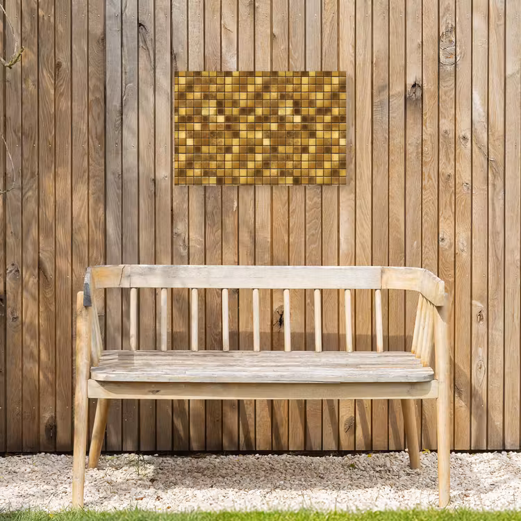 Buiten canvas - Tegels - Mozaïek - Luxe - Warm Goud — 3
