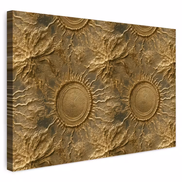 Buiten canvas - Zon - Reliëf - Antiek - Goud — 1