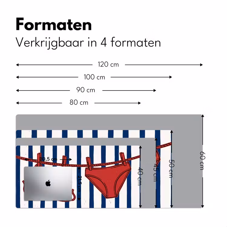 Bureau onderlegger - Badkleding - Waslijn - Zomer - Illustratie - Rood — 8