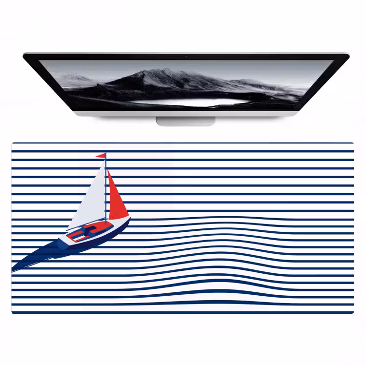 Bureau onderlegger - Boot - Water - Abstract - Blauw — 1