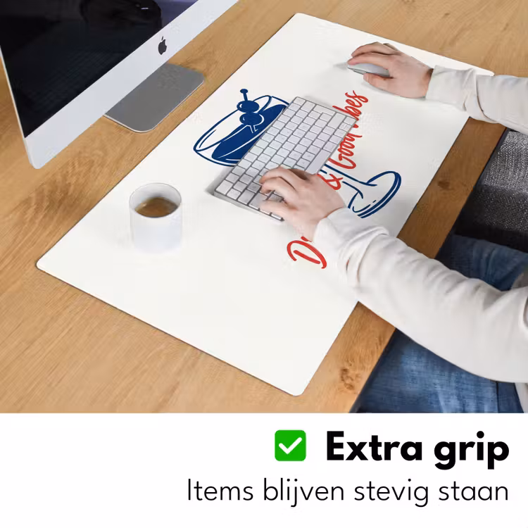 Bureau onderlegger - Cocktail - Glas - Illustratie - Blauw - Wit — 6