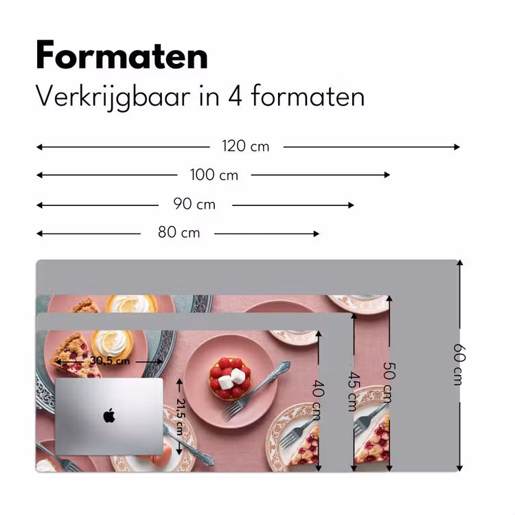 Bureau onderlegger - Dessert - Taart - Gebak - Zoet - Roze — 8