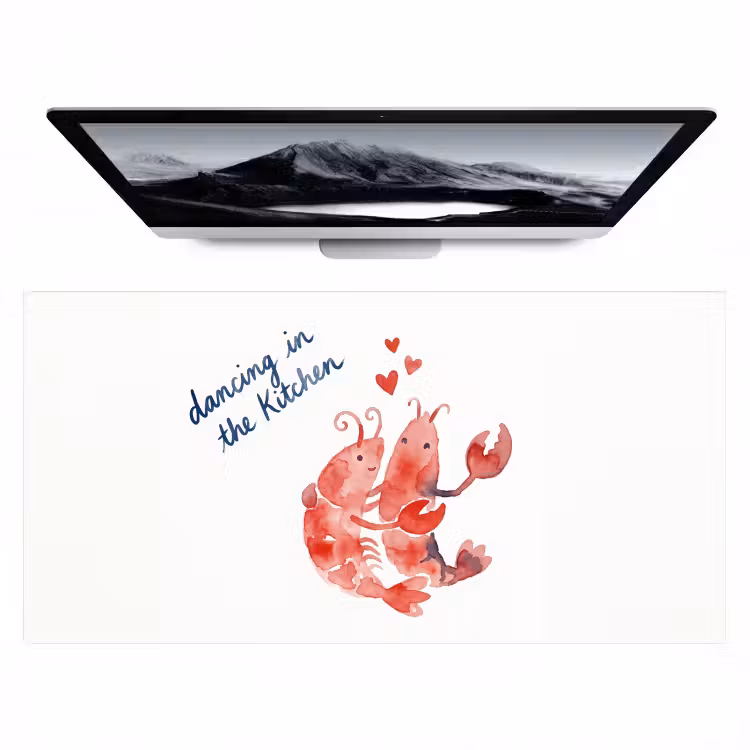Bureau onderlegger - Dier - Dans - Liefde - Waterverf - Rood — 1