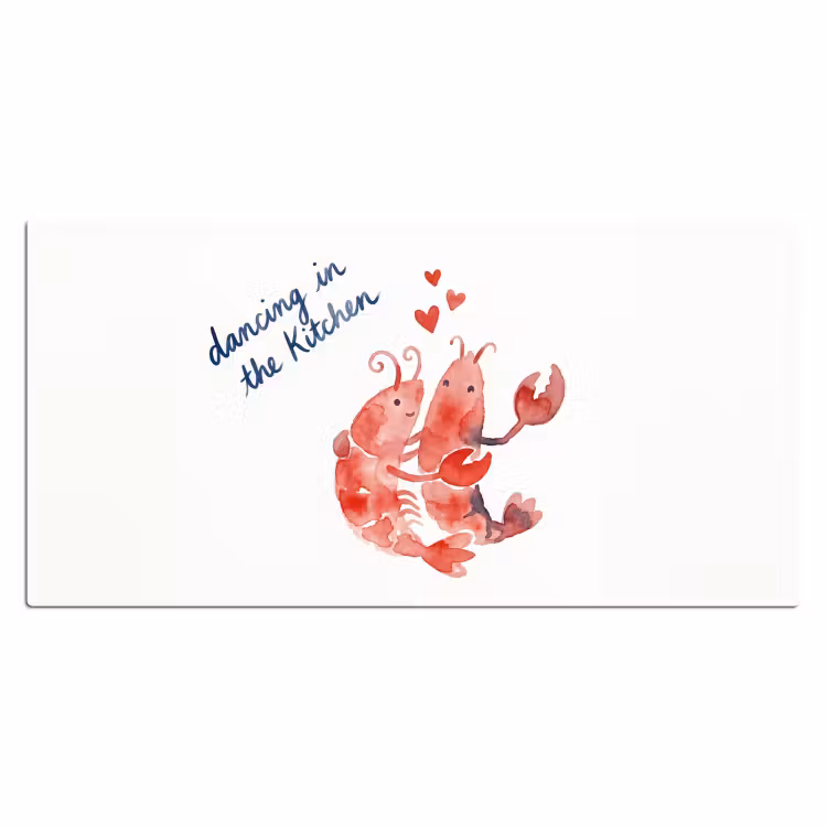 Bureau onderlegger - Dier - Dans - Liefde - Waterverf - Rood — 2