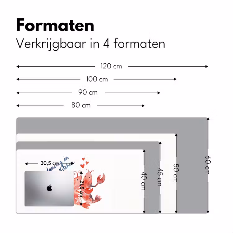 Bureau onderlegger - Dier - Dans - Liefde - Waterverf - Rood — 8