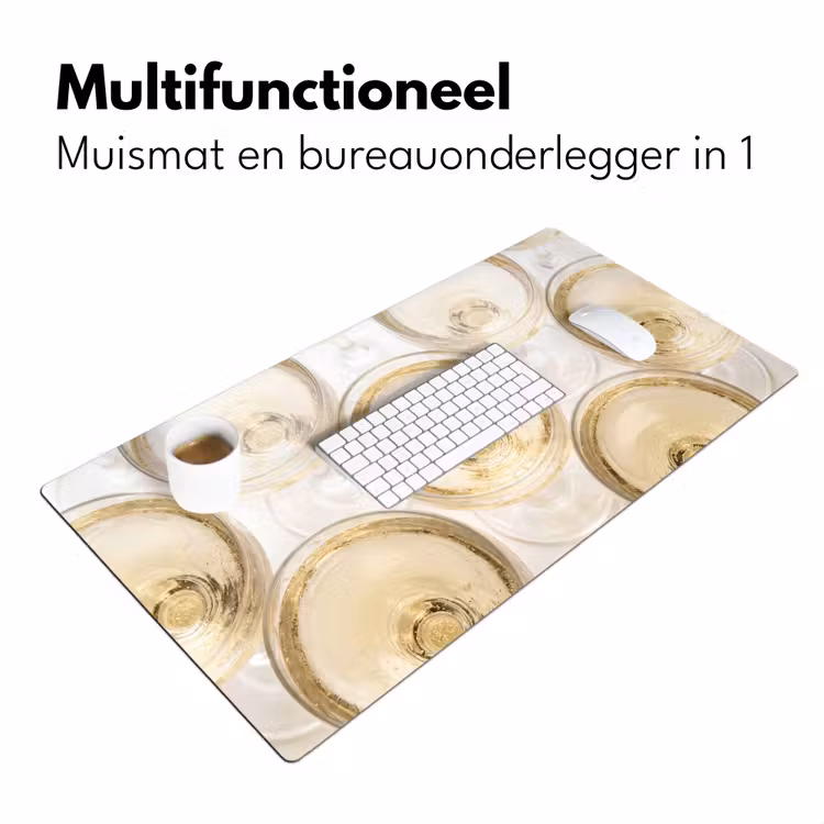 Bureau onderlegger - Drank - Glazen - Feest - Goud — 7