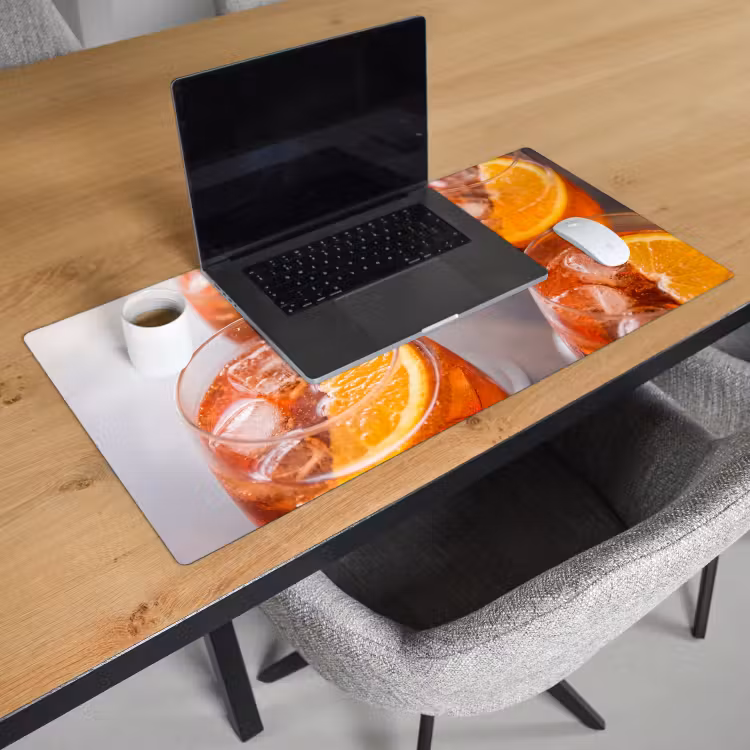 Bureau onderlegger - Drank - Sinaasappel - IJs - Zomer - Oranje — 3