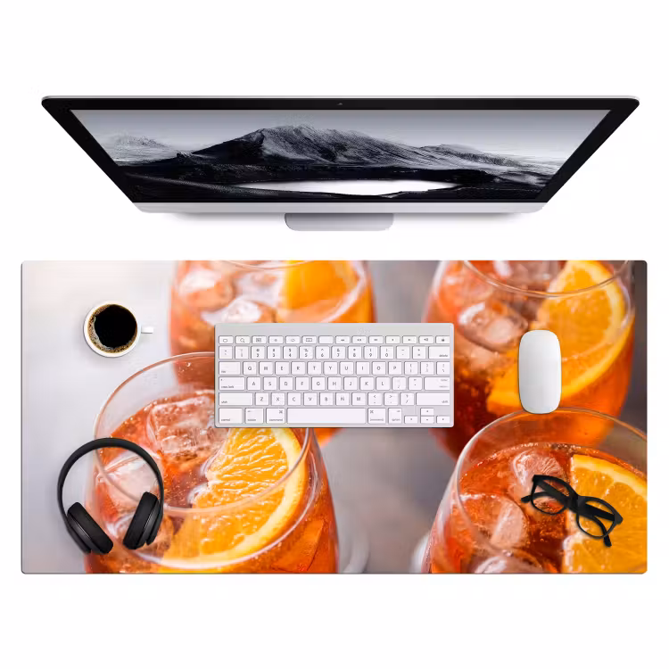 Bureau onderlegger - Drank - Sinaasappel - IJs - Zomer - Oranje — 4