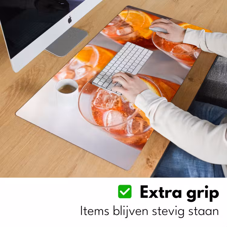 Bureau onderlegger - Drank - Sinaasappel - IJs - Zomer - Oranje — 6