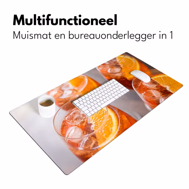 Bureau onderlegger - Drank - Sinaasappel - IJs - Zomer - Oranje — 7