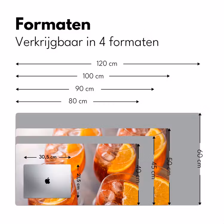 Bureau onderlegger - Drank - Sinaasappel - IJs - Zomer - Oranje — 8
