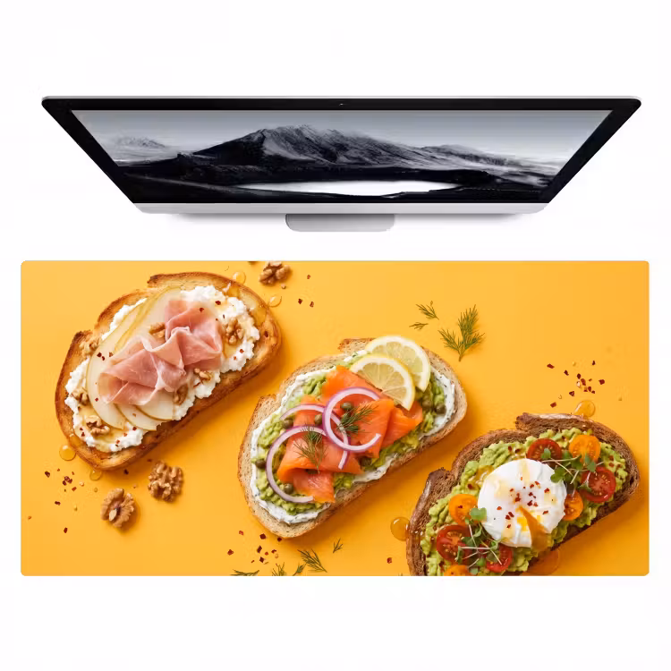 Bureau onderlegger - Eten - Brood - Ontbijt - Modern - Kleurrijk — 1