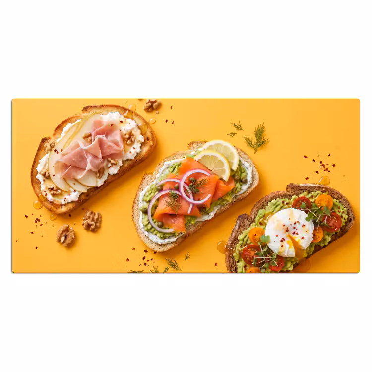 Bureau onderlegger - Eten - Brood - Ontbijt - Modern - Kleurrijk — 2