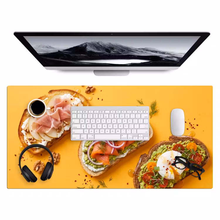 Bureau onderlegger - Eten - Brood - Ontbijt - Modern - Kleurrijk — 4