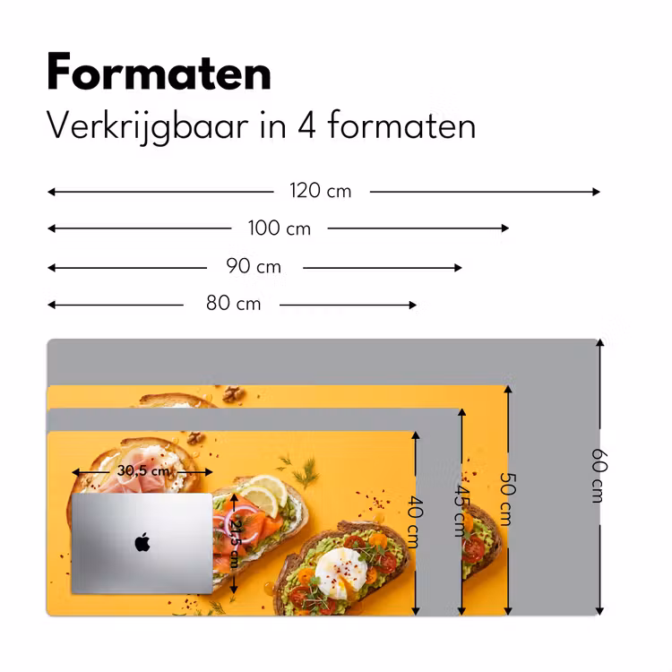 Bureau onderlegger - Eten - Brood - Ontbijt - Modern - Kleurrijk — 8