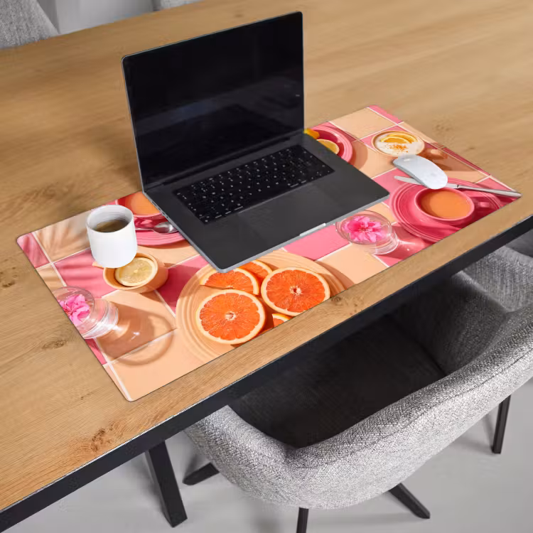 Bureau onderlegger - Eten - Citrusvruchten - Stillevens - Roze - Oranje — 3
