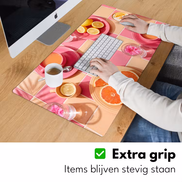 Bureau onderlegger - Eten - Citrusvruchten - Stillevens - Roze - Oranje — 6