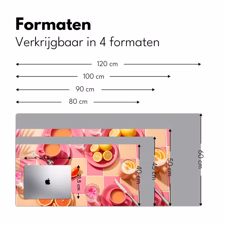 Bureau onderlegger - Eten - Citrusvruchten - Stillevens - Roze - Oranje — 8