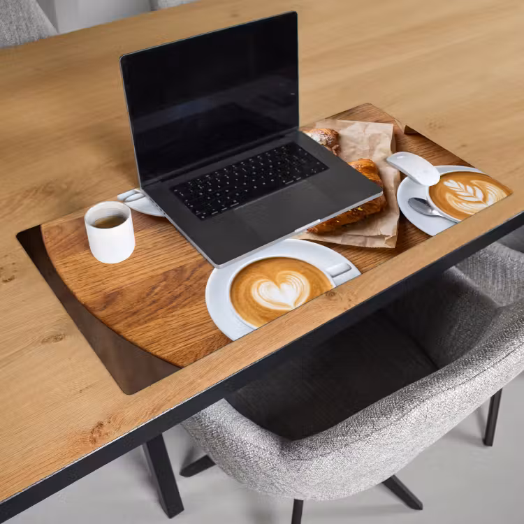 Bureau onderlegger - Eten - Croissant - Koffie - Ontbijt - Modern — 3