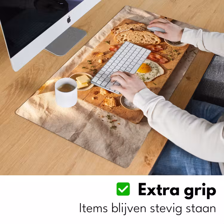 Bureau onderlegger - Eten - Ontbijt - Hout - Rustiek - Geel — 6