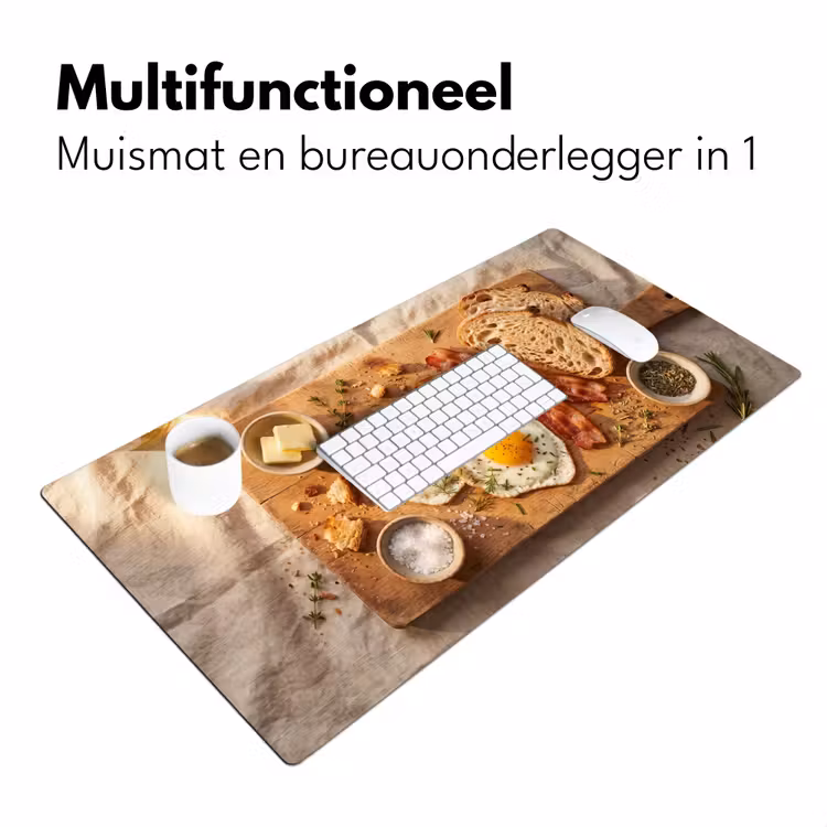Bureau onderlegger - Eten - Ontbijt - Hout - Rustiek - Geel — 7