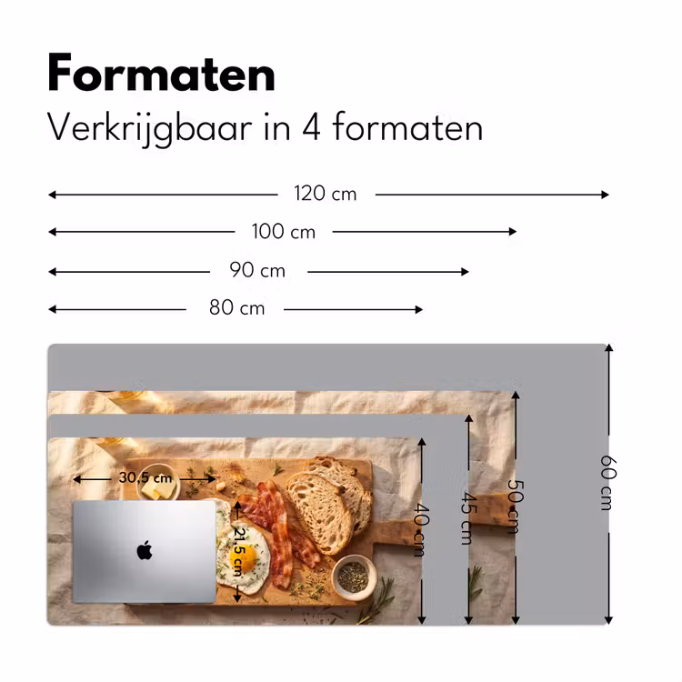 Bureau onderlegger - Eten - Ontbijt - Hout - Rustiek - Geel — 8