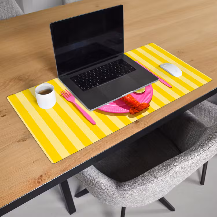 Bureau onderlegger - Eten - Roze - Geel - Modern - Culinaire — 3