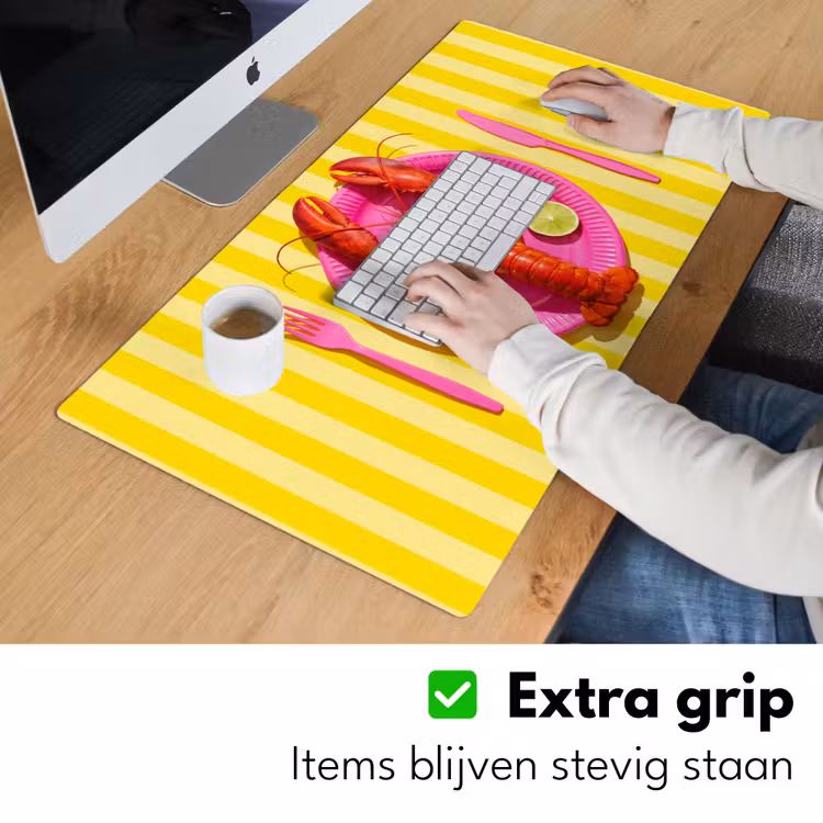 Bureau onderlegger - Eten - Roze - Geel - Modern - Culinaire — 6