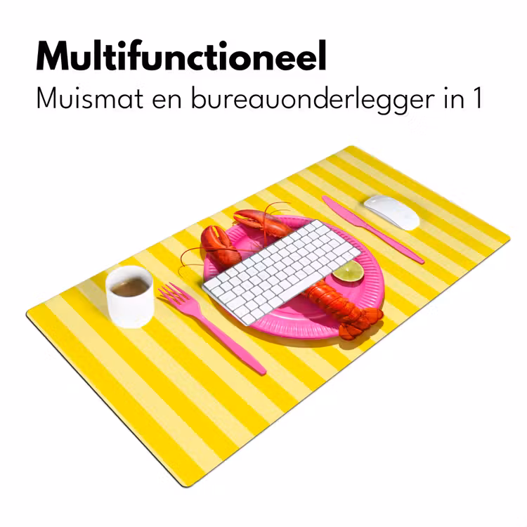 Bureau onderlegger - Eten - Roze - Geel - Modern - Culinaire — 7