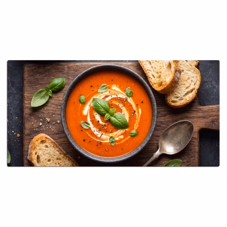 Bureau onderlegger - Eten - Soep - Basilicum - Rustiek - Rood — 2