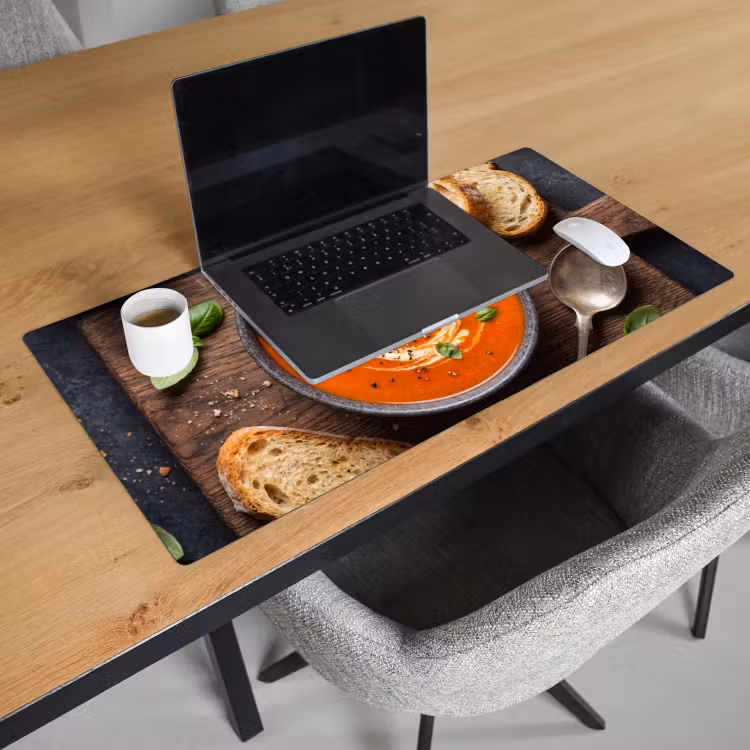 Bureau onderlegger - Eten - Soep - Basilicum - Rustiek - Rood — 3