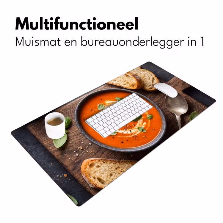Bureau onderlegger - Eten - Soep - Basilicum - Rustiek - Rood — 7