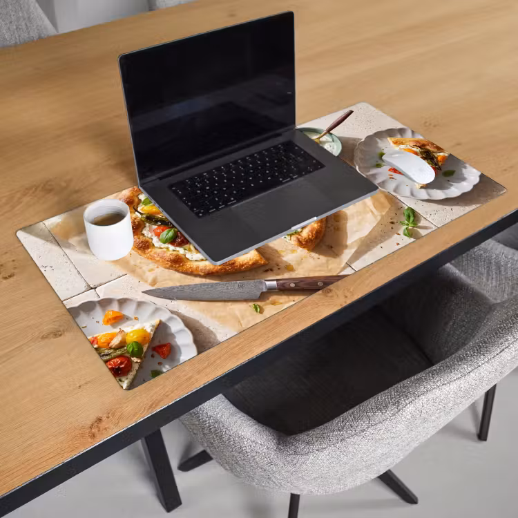Bureau onderlegger - Eten - Tomaten - Basilicum - Maaltijd - Vers — 3