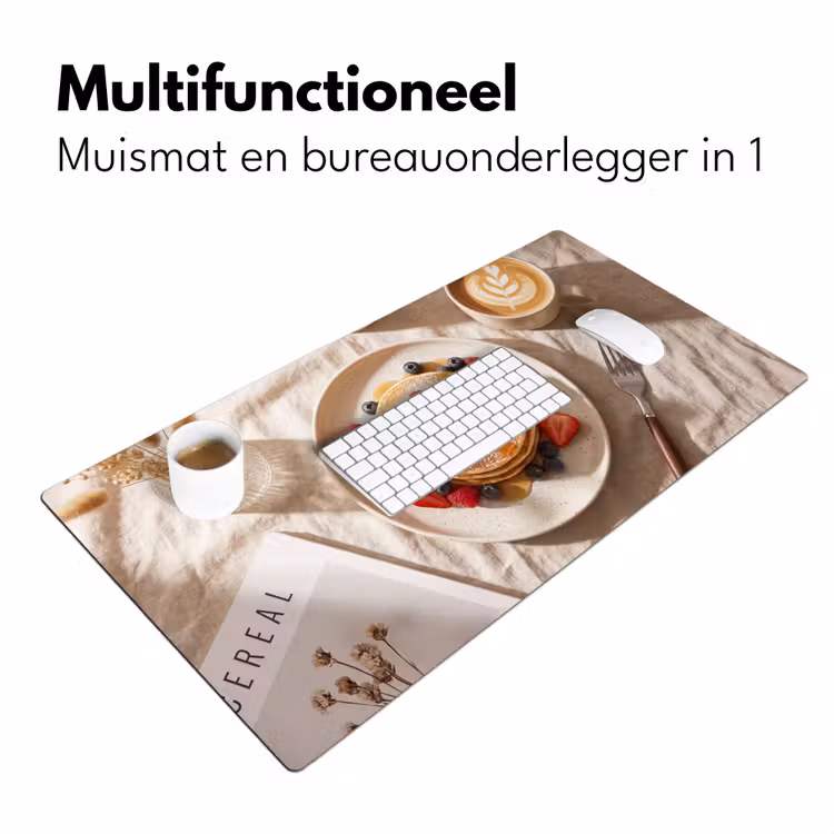 Bureau onderlegger - Pannenkoeken - Bessen - Ontbijt - Modern - Beige — 7