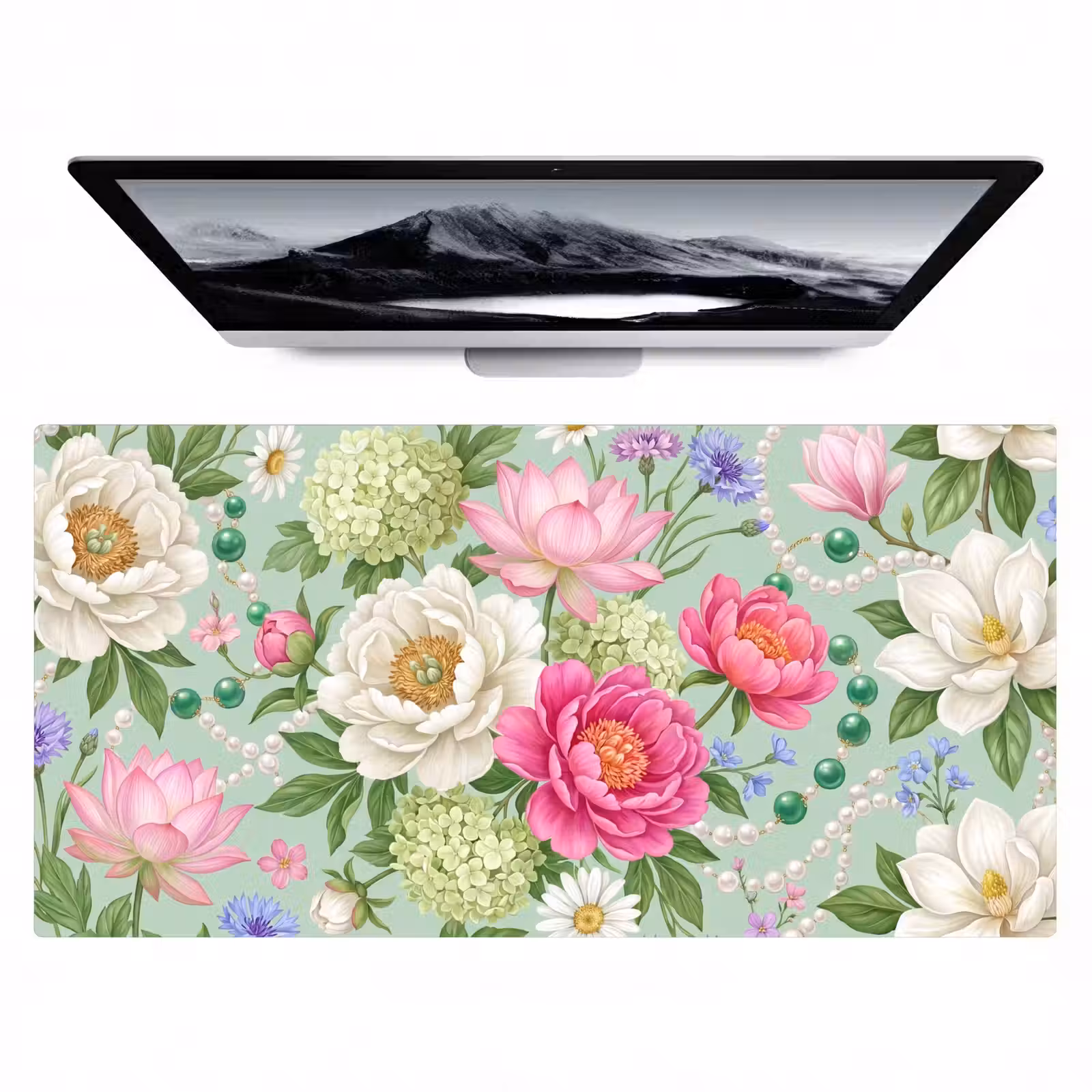 Bureau onderlegger - Bloemen - Patroon - Botanisch - Groen — 1