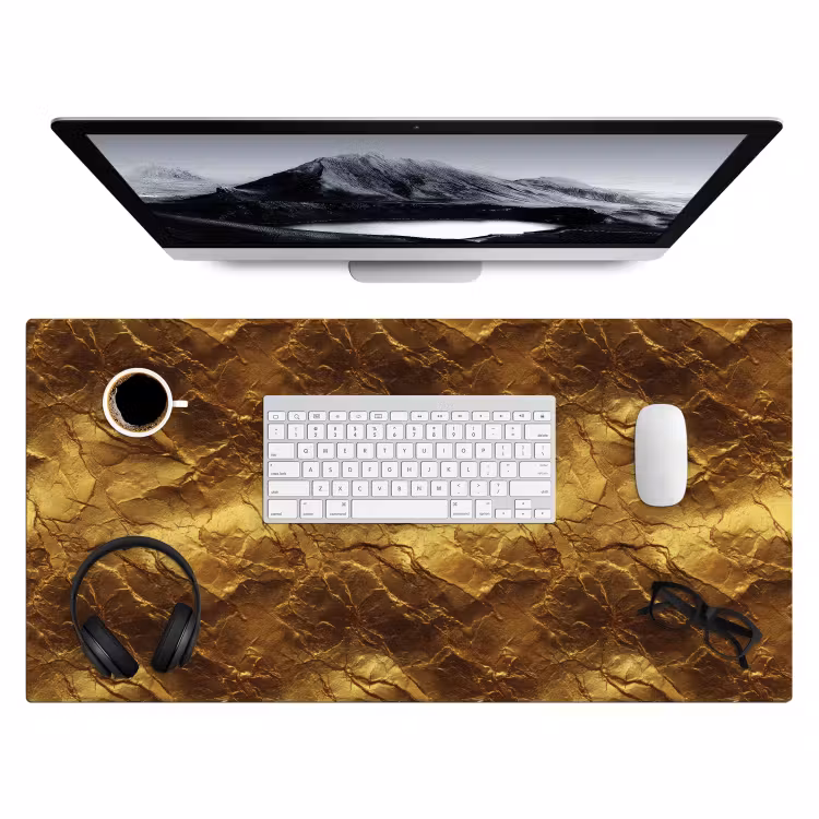 Bureau onderlegger - Bladgoud - Textuur - Goud — 4
