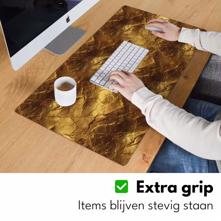 Bureau onderlegger - Bladgoud - Textuur - Goud — 6
