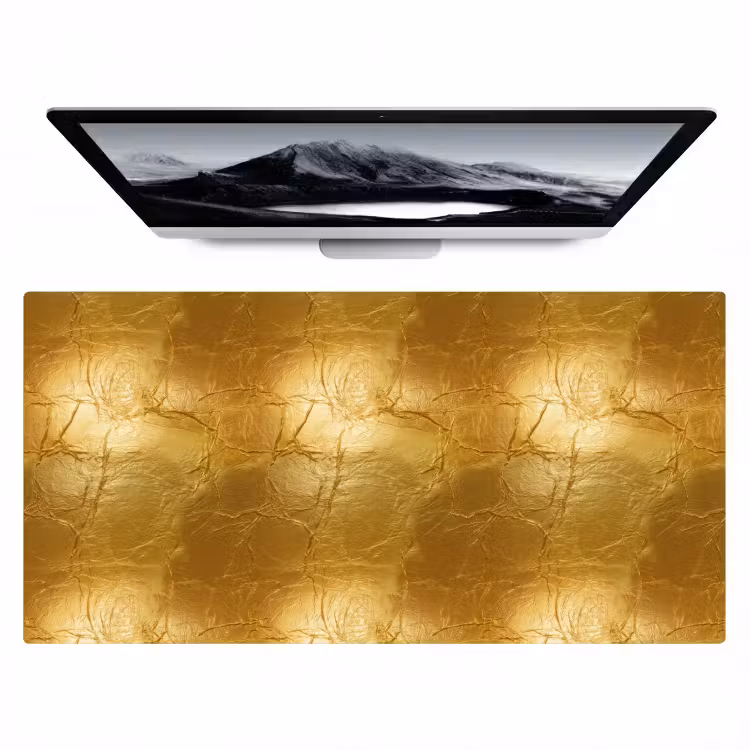 Bureau onderlegger - Bladgoud - Vintage - Textuur - Warm Goud — 1