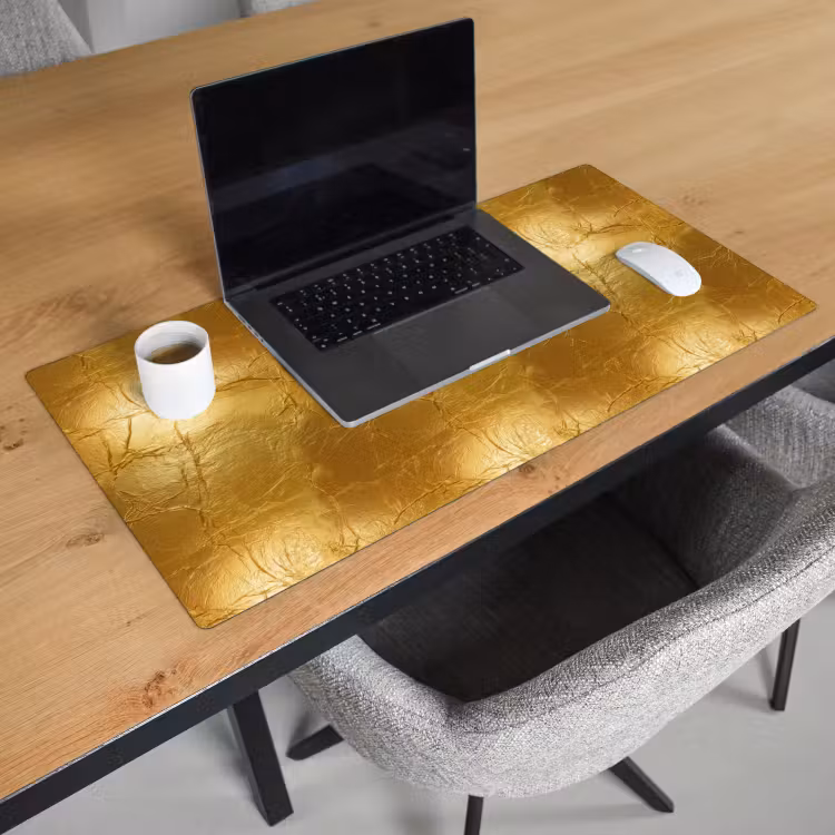 Bureau onderlegger - Bladgoud - Vintage - Textuur - Warm Goud — 3